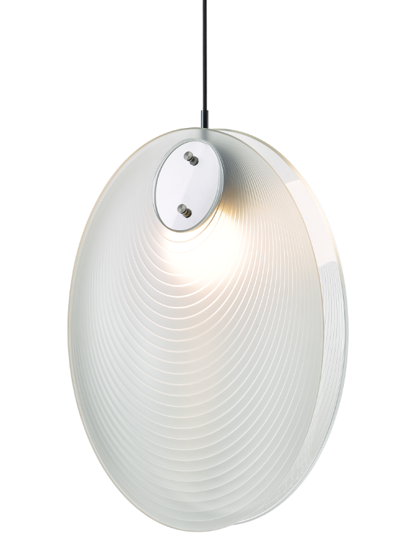 Bomma Luxusní LED závěsné svítidlo Ama closed s baldachýnem Stmívání, řízení: DALI, Barva skla: Čirá matná