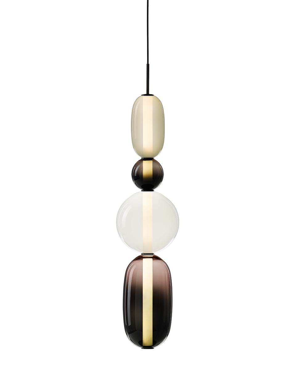 Bomma Luxusní LED závěsné svítidlo Pebbles Large s baldachýnem Stmívání a řízení: TRIAC, Konfigurace: Konfigurace 6