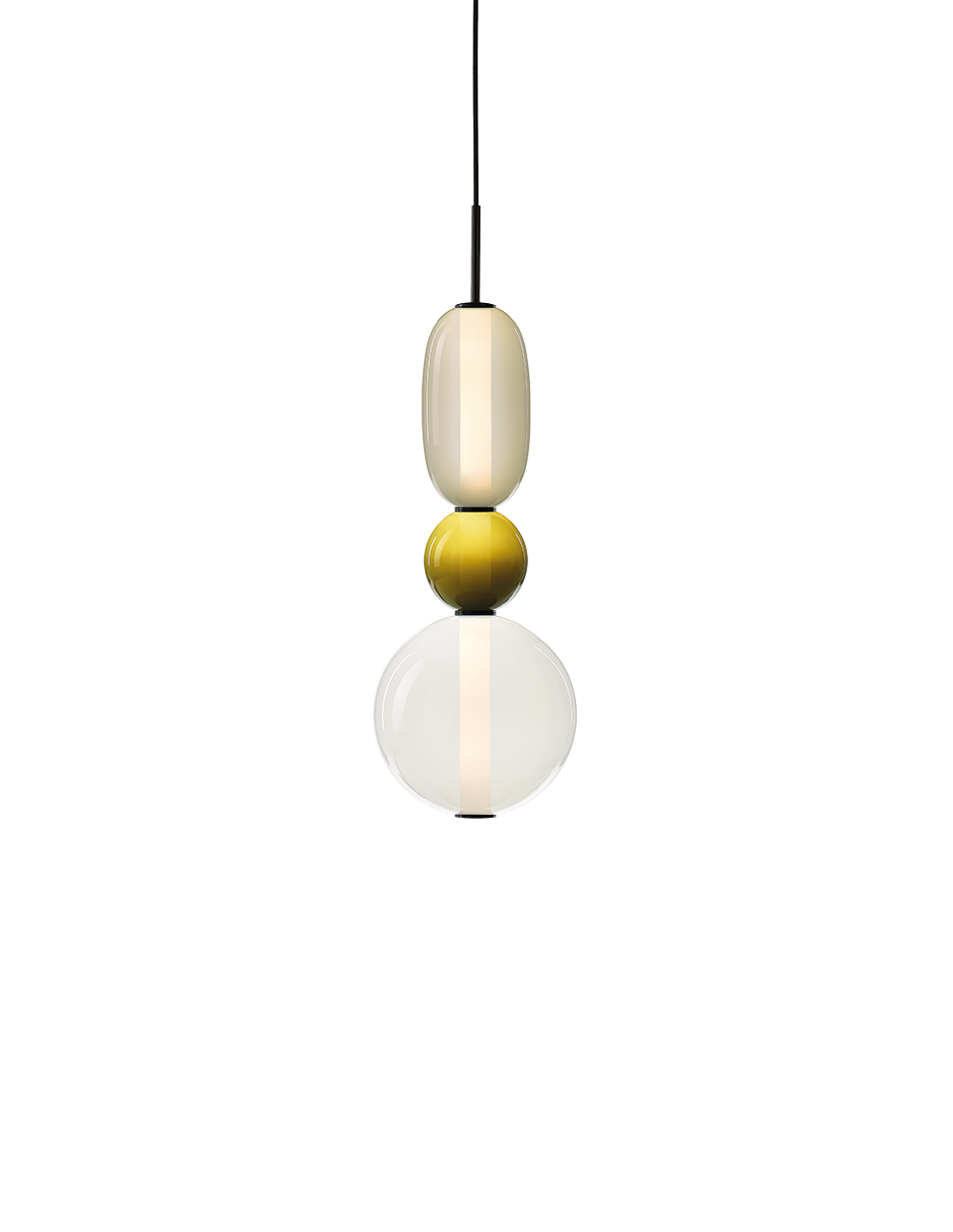 Bomma Luxusní LED závěsné svítidlo Pebbles Small s baldachýnem Stmívání a řízení: DALI, Konfigurace: Konfigurace 3