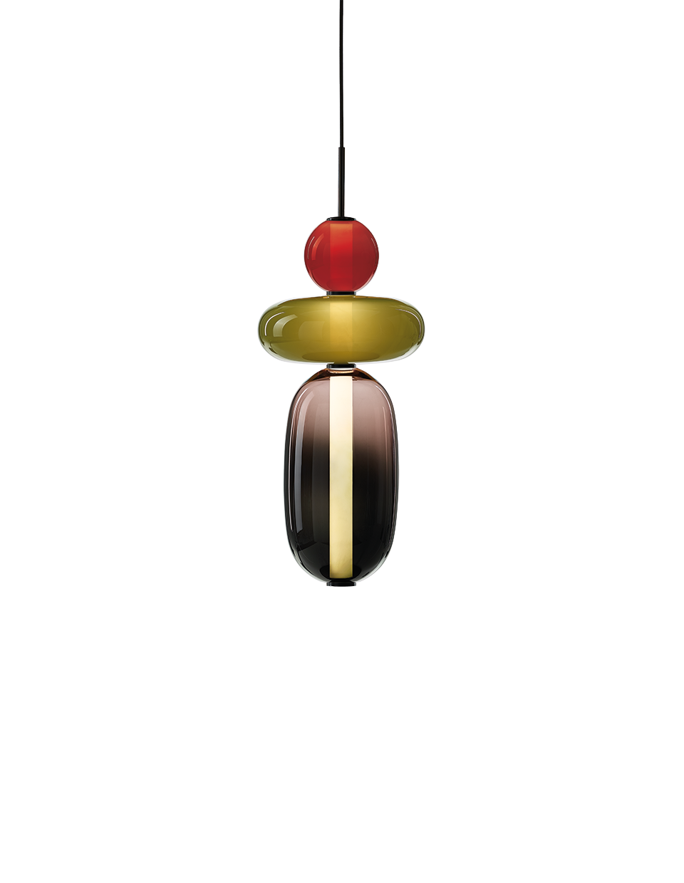 Bomma Luxusní LED závěsné svítidlo Pebbles Small s baldachýnem Stmívání a řízení: Casambi, Konfigurace: Konfigurace 2