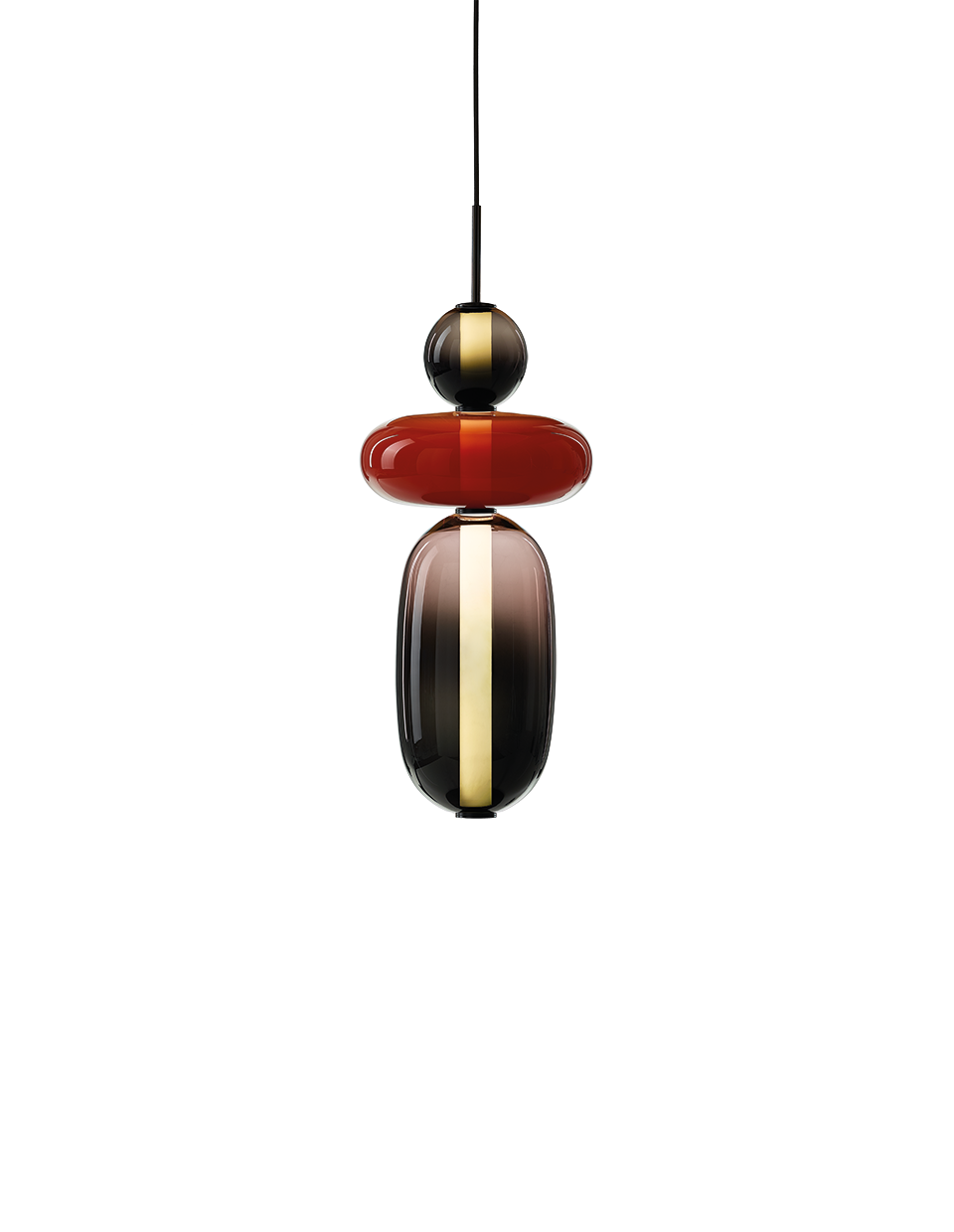 Bomma Luxusní LED závěsné svítidlo Pebbles Small s baldachýnem Stmívání a řízení: Casambi, Konfigurace: Konfigurace 1