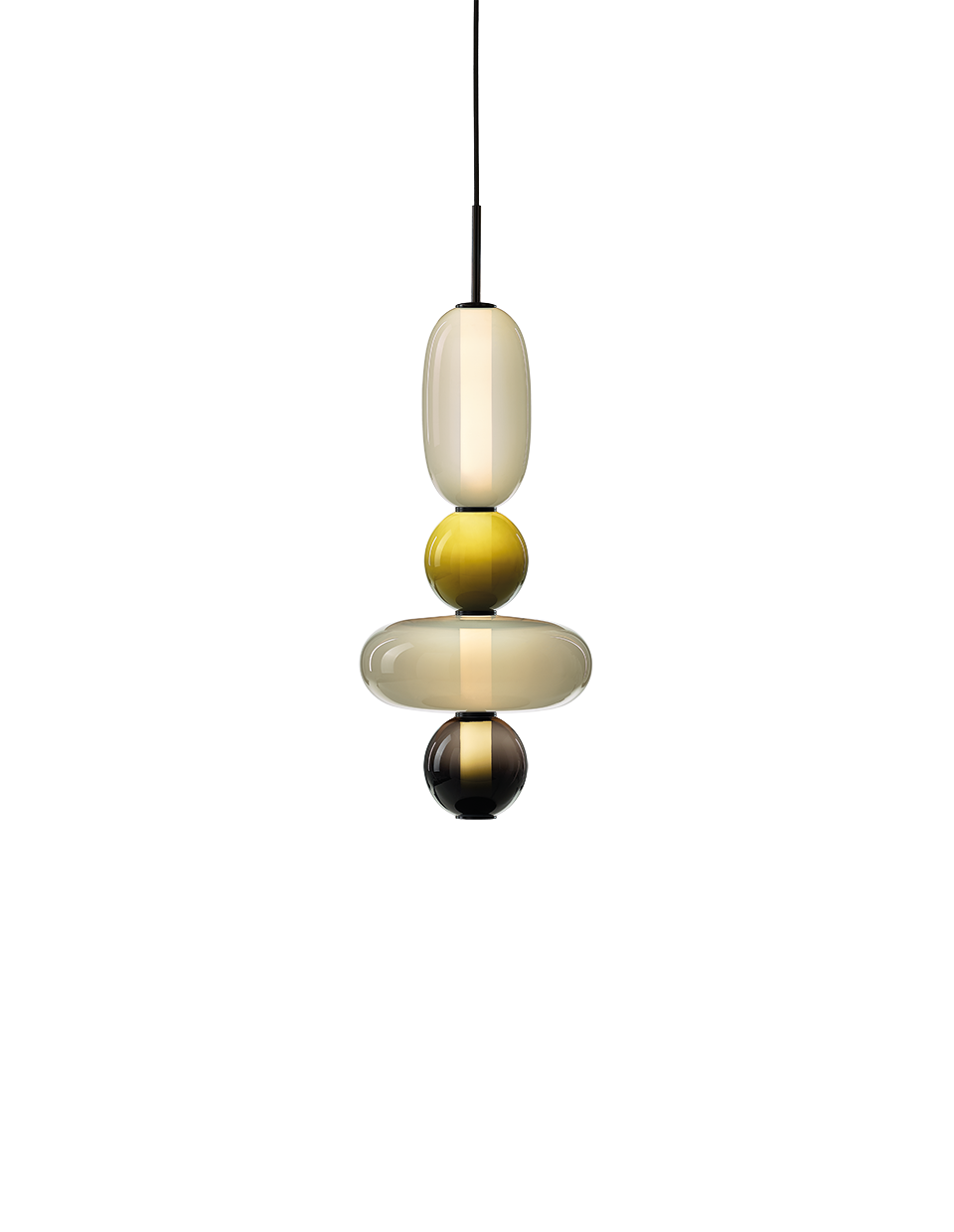 Bomma Luxusní LED závěsné svítidlo Pebbles Small s baldachýnem Stmívání a řízení: TRIAC, Konfigurace: Konfigurace 10