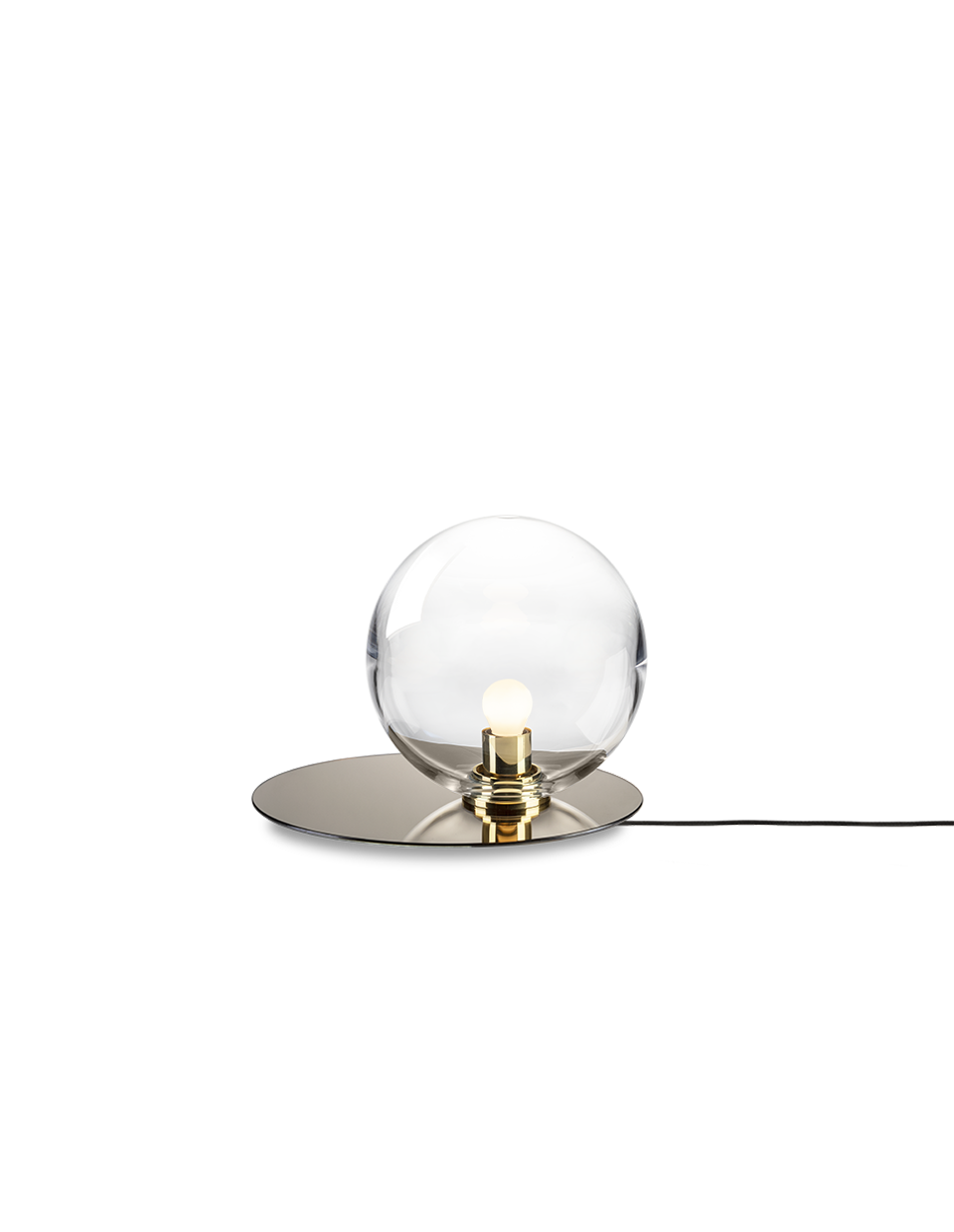 Levně Bomma Luxusní stolní lampa Umbra, ⌀ 25cm Barva: Čiré sklo