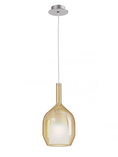 Smarter Závěsné svítidlo TRESOR, 1xE27, ø 150 mm Barva: jantarová
