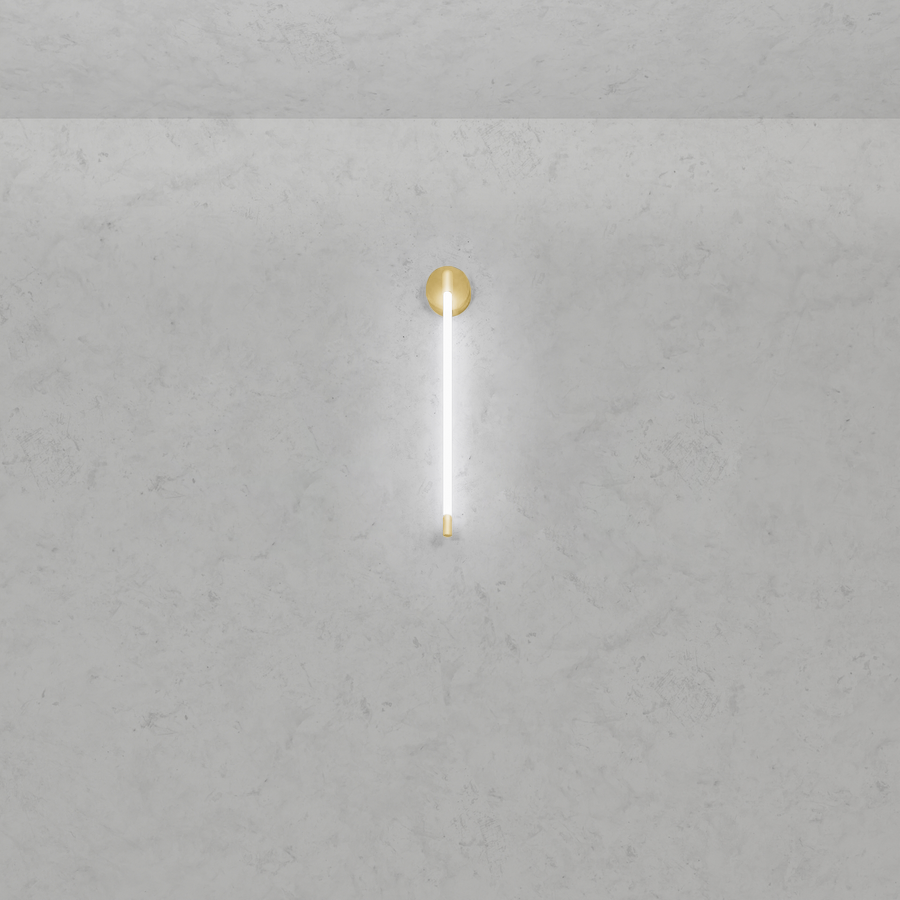 Levně ZAHO Nástěnné LED svítidlo JETSON WALL, 11W, d. 70 cm Barva: Zlatá, Teplota světla: 2700K - teplá bílá, Stmívání, řízení: Casambi