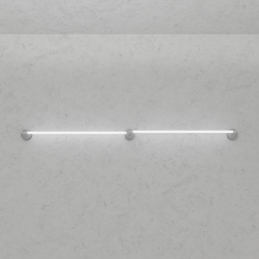 Levně ZAHO Nástěnné LED svítidlo JETSON WL3, 38W, d. 240 cm Barva: Šedá, Teplota světla: 2700K - teplá bílá, Stmívání, řízení: Casambi