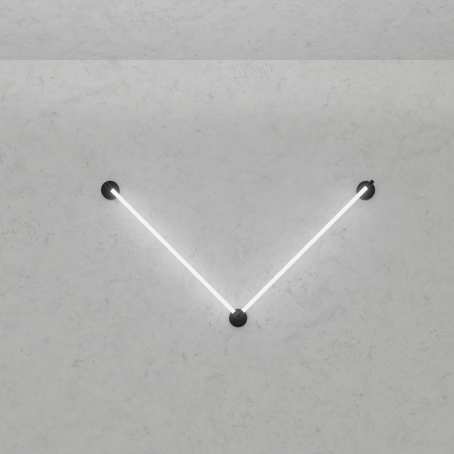 Levně ZAHO Nástěnné LED svítidlo JETSON WL4, 38W, d. 2x120 cm Barva: Černá, Teplota světla: 4000K - denní bílá, Stmívání, řízení: Casambi
