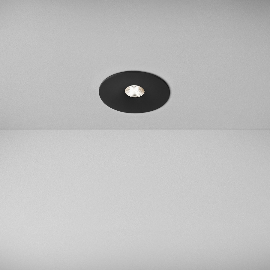 Levně ZAHO Zapuštěné LED svítidlo PIKS, 10W, ø 100 mm, 60° Barva: Bílá, Teplota světla: 2700K - teplá bílá, Stmívání, řízení: DALI