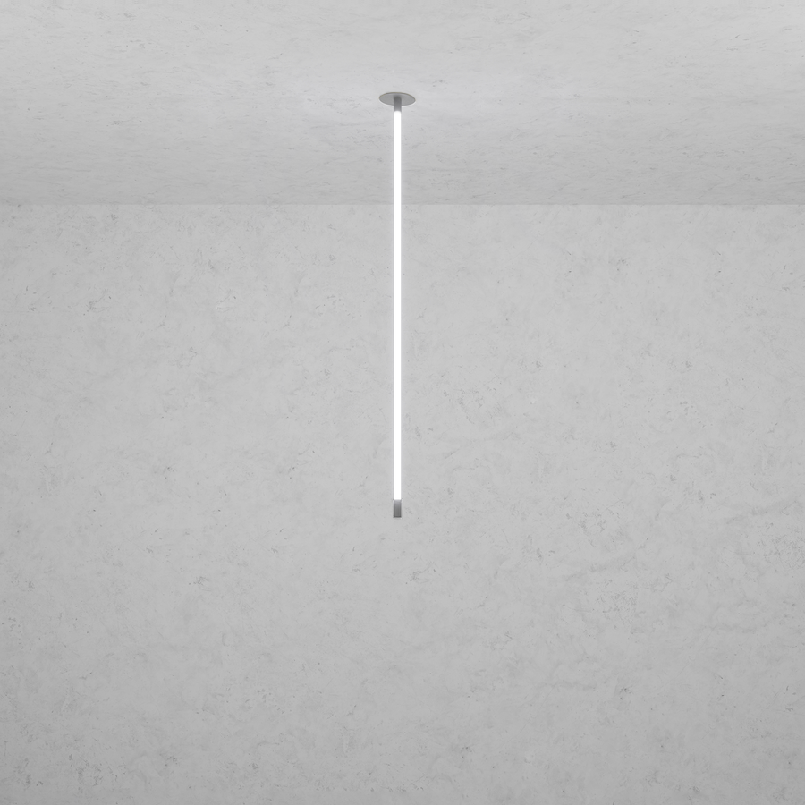 Levně ZAHO Stropní LED svítidlo JETSON LINE RD1, 32W, v. 200 cm Barva: Šedá, Teplota světla: 2700K - teplá bílá, Stmívání, řízení: Casambi