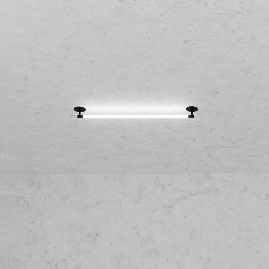 Levně ZAHO Nástěnné LED svítidlo JETSON WL1, 12W, d. 75 cm Barva: Černá, Teplota světla: 2700K - teplá bílá, Stmívání, řízení: Casambi