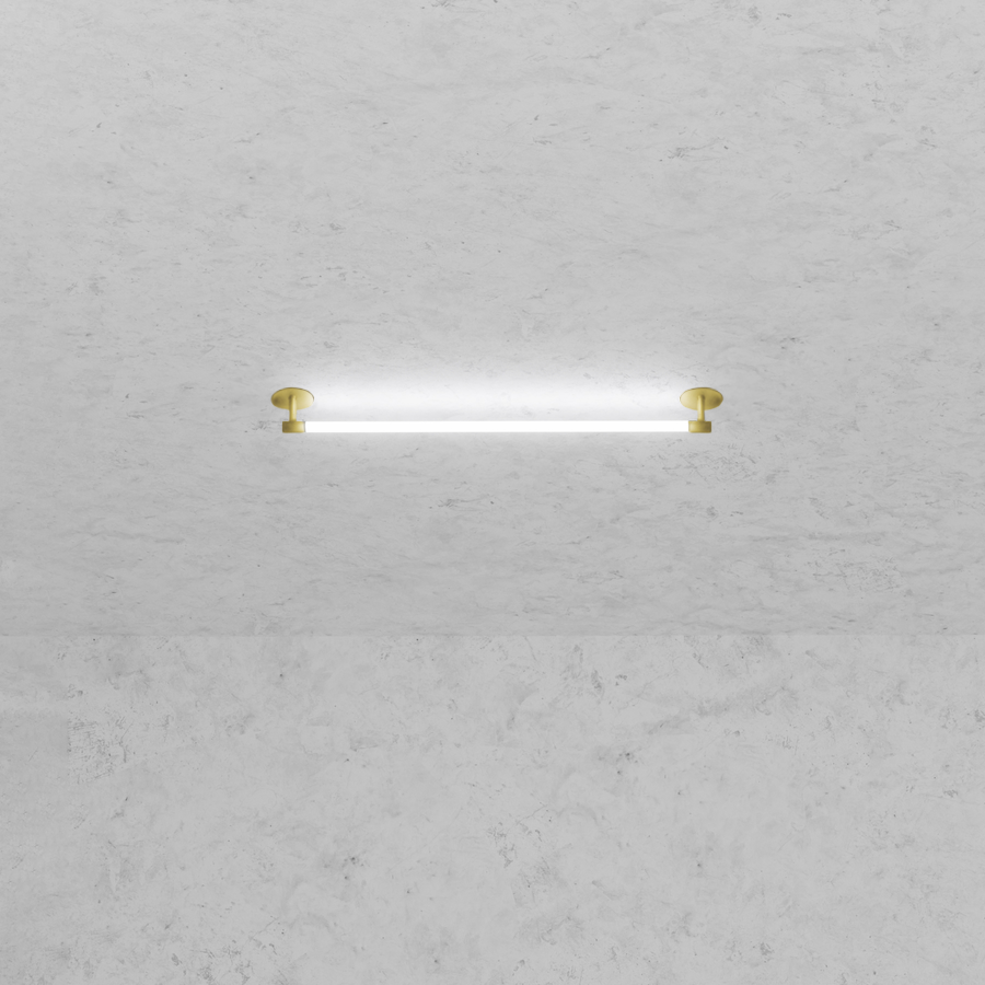 Levně ZAHO Nástěnné LED svítidlo JETSON WL1, 14W, d. 90 cm Barva: Zlatá, Teplota světla: 2700K - teplá bílá, Stmívání, řízení: Casambi