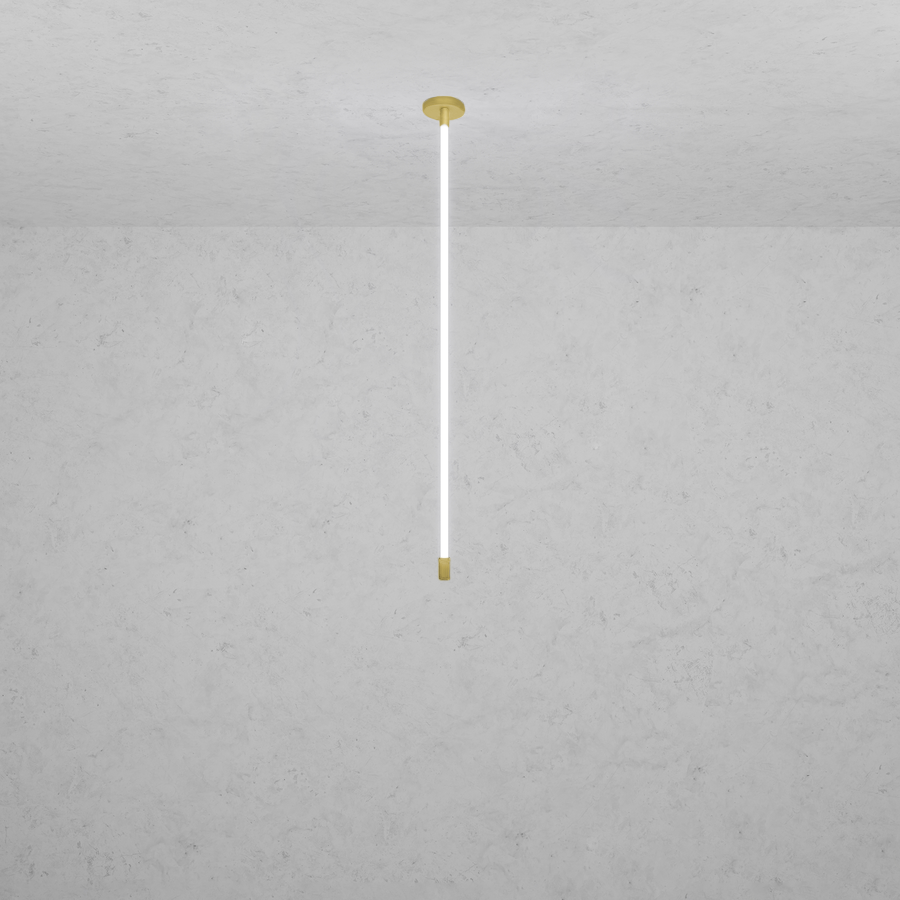 Levně ZAHO Stropní LED svítidlo JETSON LINE MD1, 16W, v. 100 cm Barva: Zlatá, Teplota světla: 2700K - teplá bílá, Stmívání, řízení: Casambi