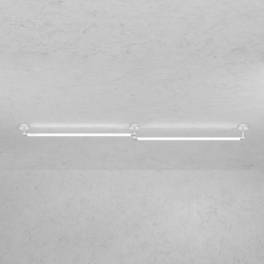 Levně ZAHO Stropní LED svítidlo JETSON MD3, 38W, d. 240 cm Barva: Bílá, Teplota světla: 2700K - teplá bílá, Stmívání, řízení: Casambi
