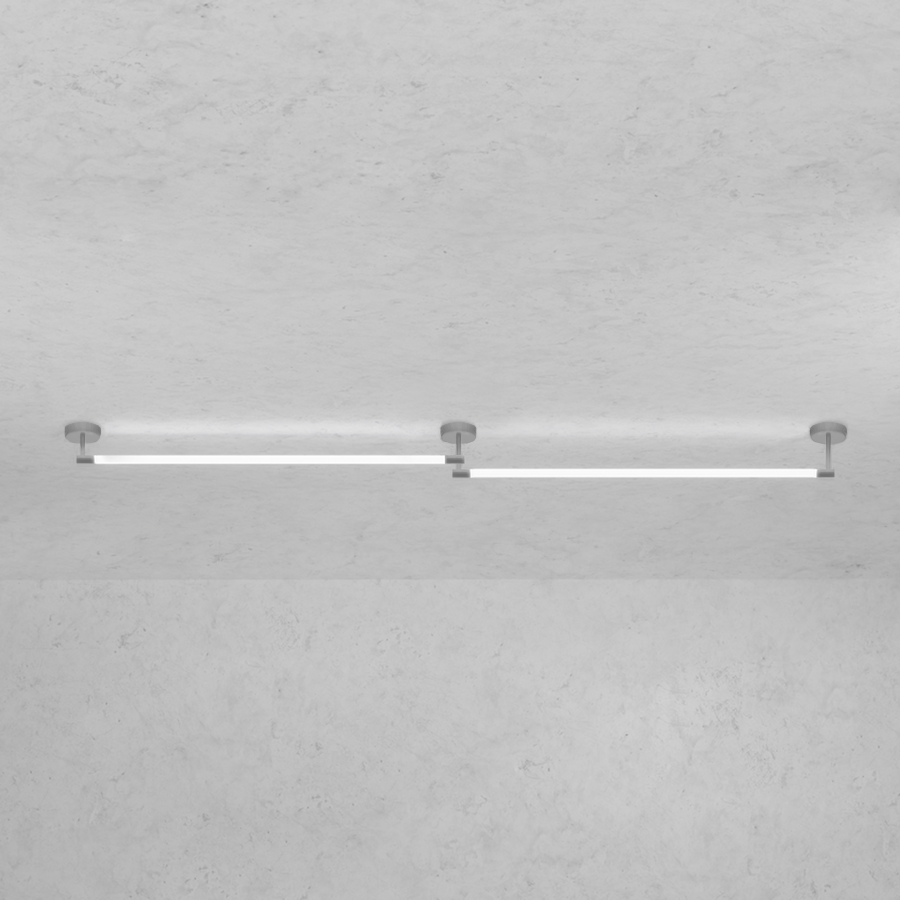 Levně ZAHO Stropní LED svítidlo JETSON MD3, 38W, d. 240 cm Barva: Šedá, Teplota světla: 2700K - teplá bílá, Stmívání, řízení: Casambi
