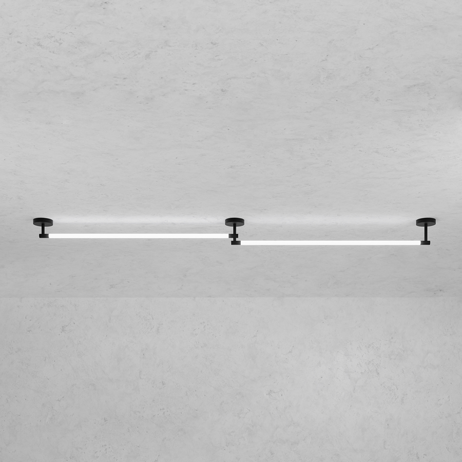 Levně ZAHO Stropní LED svítidlo JETSON MD3, 38W, d. 240 cm Barva: Černá, Teplota světla: 2700K - teplá bílá, Stmívání, řízení: Casambi