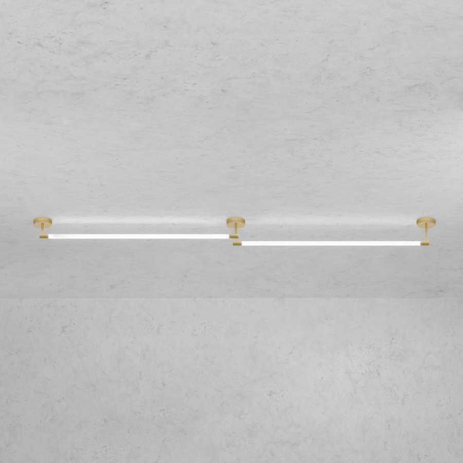 Levně ZAHO Stropní LED svítidlo JETSON MD3, 38W, d. 240 cm Barva: Zlatá, Teplota světla: 2700K - teplá bílá, Stmívání, řízení: Casambi