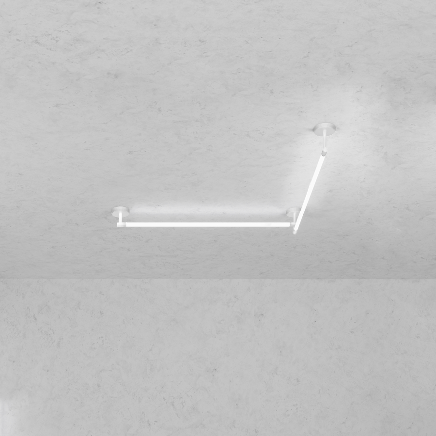 Levně ZAHO Stropní LED svítidlo JETSON MD4, 38W, v. 120 cm Barva: Bílá, Teplota světla: 2700K - teplá bílá, Stmívání, řízení: Casambi