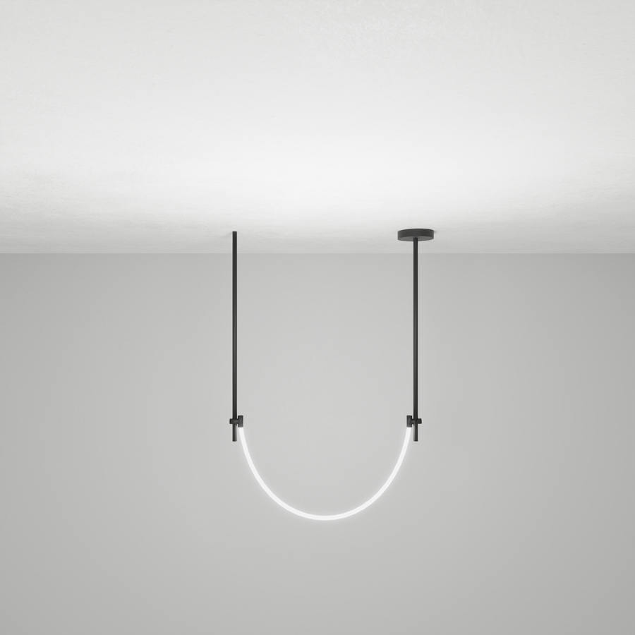 Levně ZAHO Závěsné LED svítidlo BRICKS 1, d. 110 cm, 24W Barva: Šedá, Teplota světla: 2700K - teplá bílá, Stmívání, řízení: ON/OFF (bez stmívání)