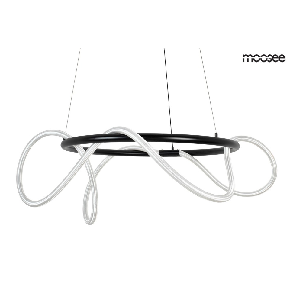 Levně LED závěsné svítidlo SERPIENTE, ⌀ 60 cm Barva: Černá