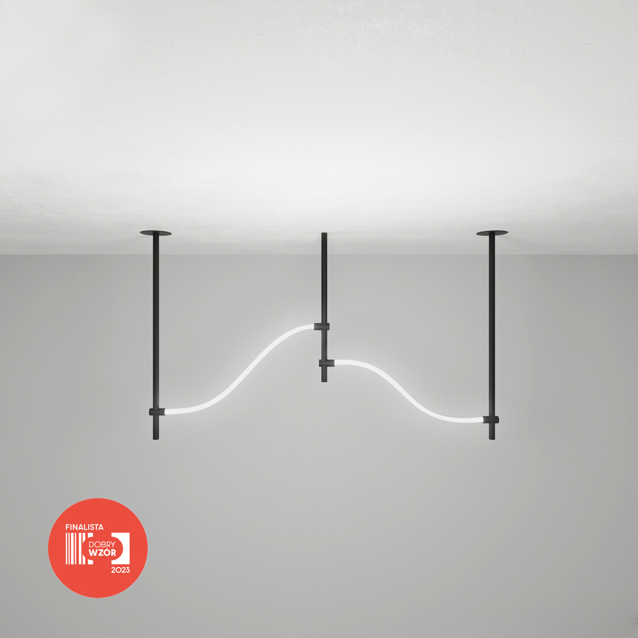 Levně ZAHO Závěsné LED svítidlo BRICKS 2, d. 227,6 cm, 45W, 24V DC Barva: Bílá, Teplota světla: 2700K - teplá bílá, Stmívání, řízení: Casambi