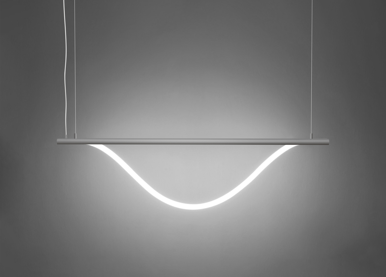 Levně ZAHO Závěsné LED svítidlo SPRITZER 2, 34W, d. 140 cm Barva: Šedá, Teplota světla: 2700K - teplá bílá, Stmívání, řízení: Casambi