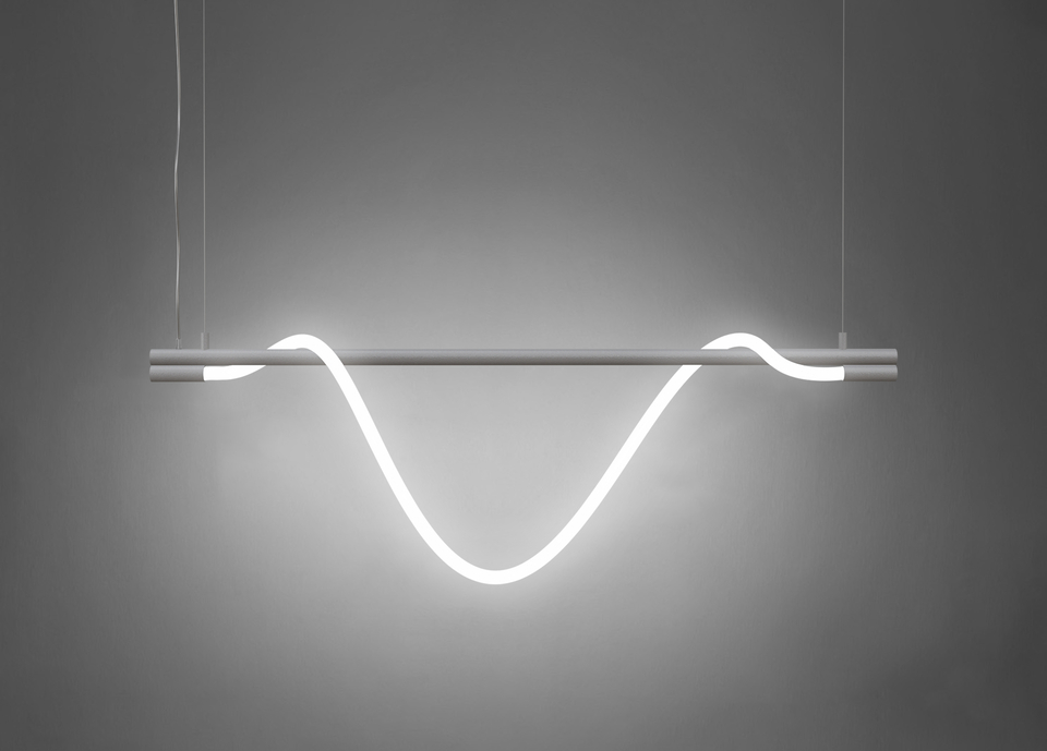 Levně ZAHO Závěsné LED svítidlo SPRITZER, 34W, d. 140 cm Barva: Šedá, Teplota světla: 2700K - teplá bílá, Stmívání, řízení: Casambi