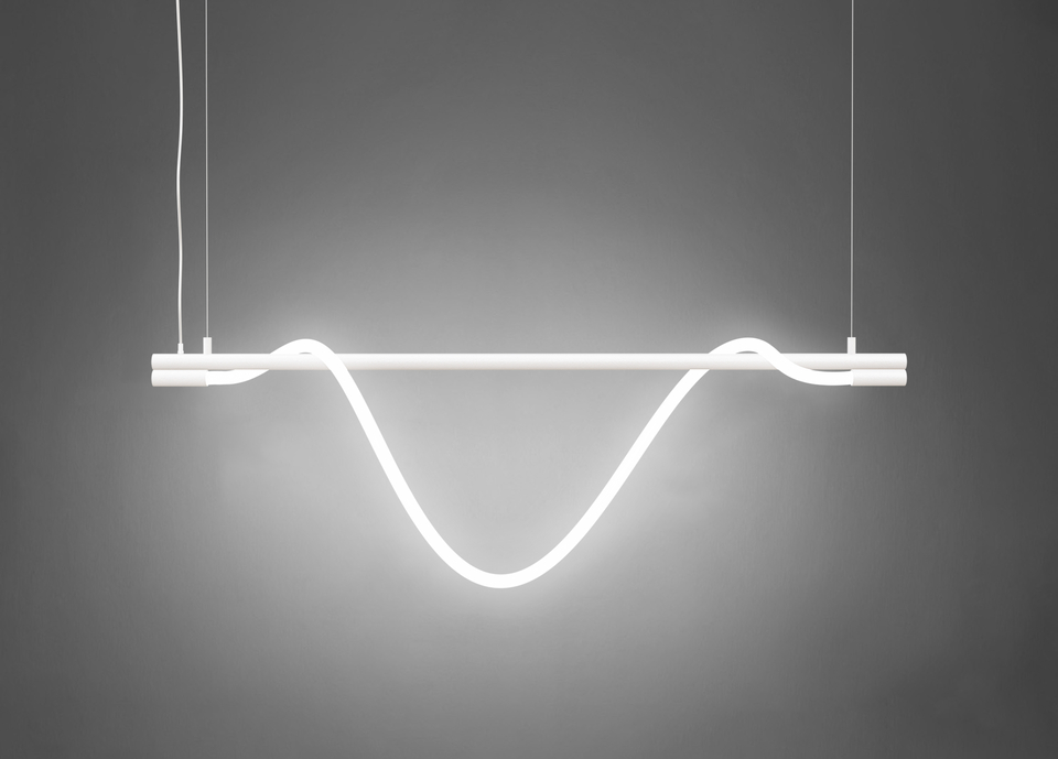 Levně ZAHO Závěsné LED svítidlo SPRITZER, 34W, d. 140 cm Barva: Bílá, Teplota světla: 2700K - teplá bílá, Stmívání, řízení: Casambi