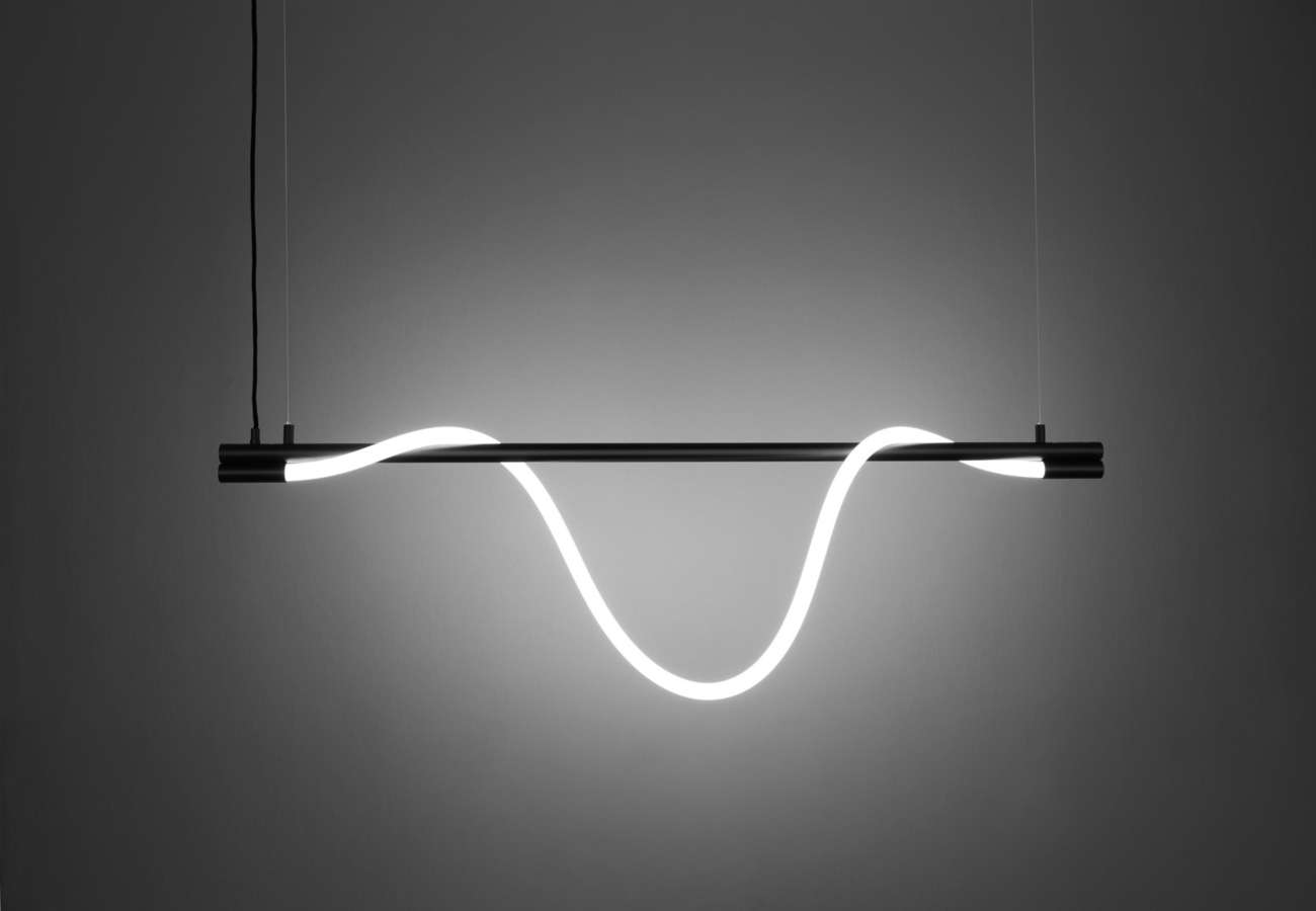 Levně ZAHO Závěsné LED svítidlo SPRITZER, 34W, d. 140 cm Barva: Černá, Teplota světla: 2700K - teplá bílá, Stmívání, řízení: Casambi