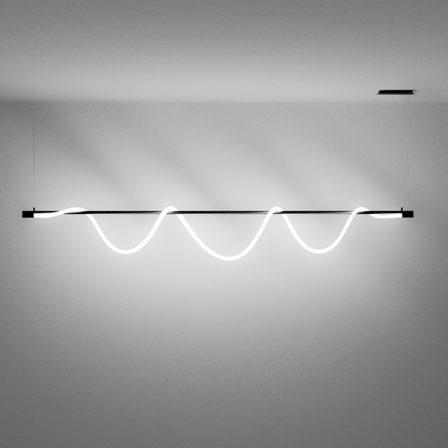 Levně ZAHO Závěsné LED svítidlo SPRITZER LONG, 72W, d. 300 cm Barva: Bílá, Teplota světla: 2700K - teplá bílá, Stmívání, řízení: Casambi
