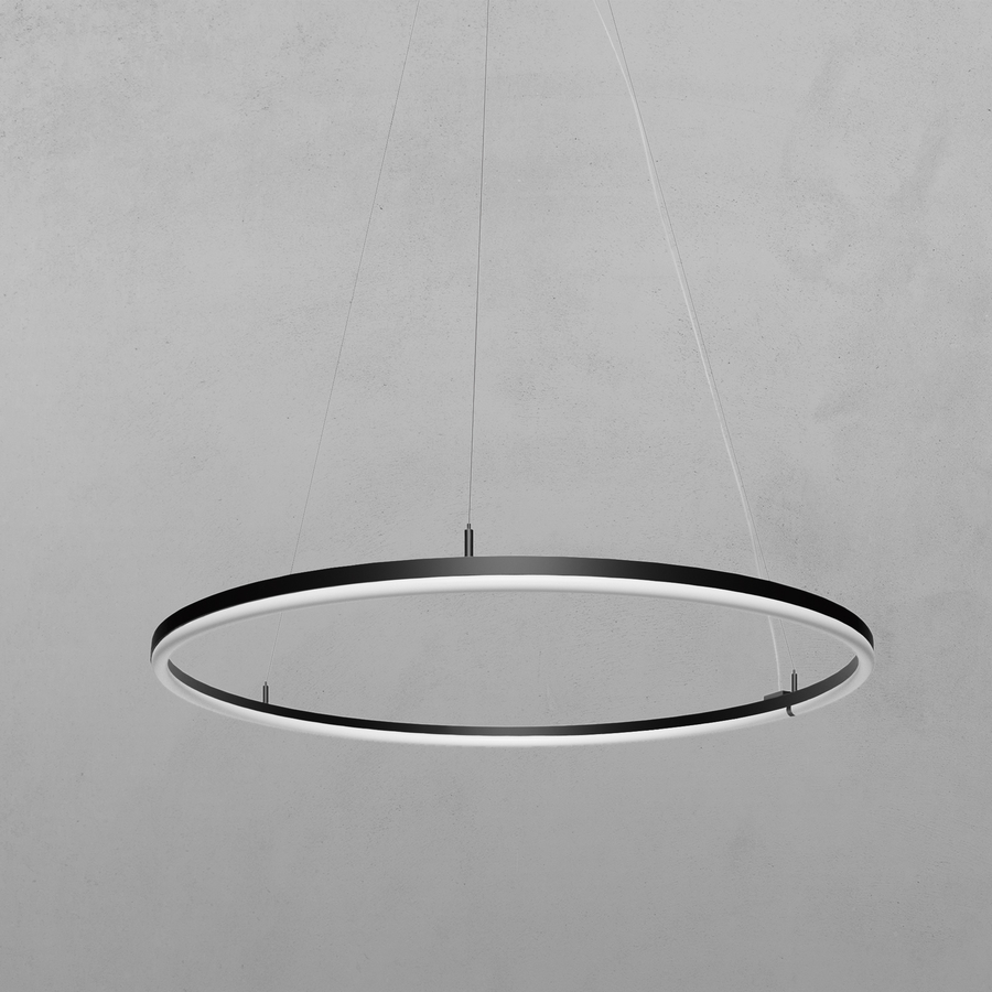 Levně ZAHO Závěsné LED svítidlo SHADOW, 45W, ø 915 mm Barva: Bílá, Teplota světla: 2700K - teplá bílá, Stmívání, řízení: Casambi