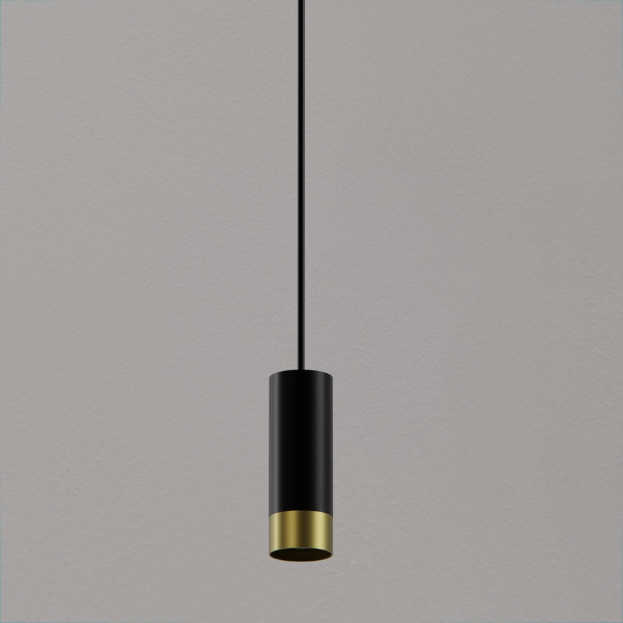 Levně ZAHO Závěsné svítidlo STRAW 2C, 1xGU10, v. 170 mm Barva: Bílá-černá
