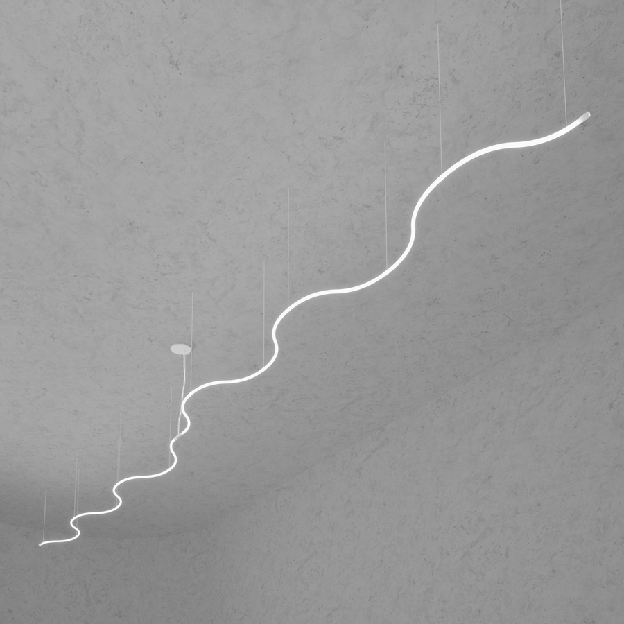 Levně ZAHO Závěsné LED svítidlo MESMO SD2, 160W, d. 2x5000 mm Barva: Bílá, Teplota světla: 2700K - teplá bílá, Stmívání, řízení: Casambi