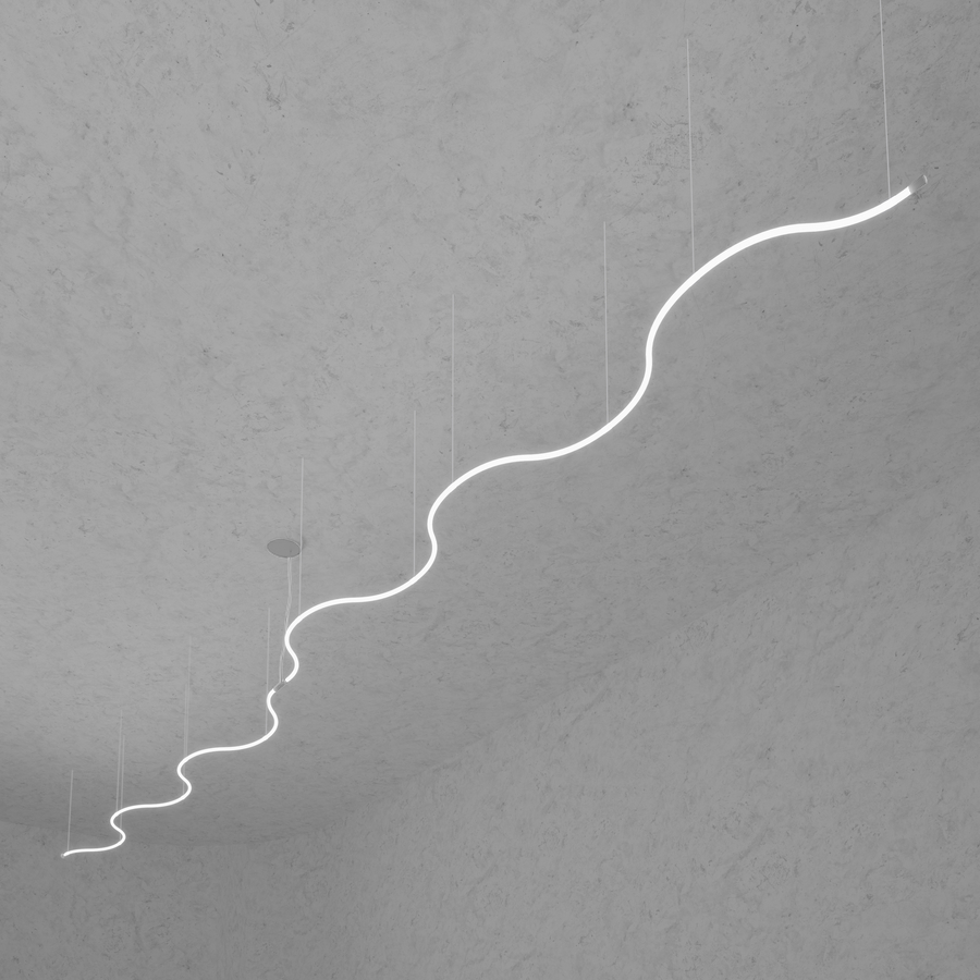 Levně ZAHO Závěsné LED svítidlo MESMO SD2, 160W, d. 2x5000 mm Barva: Šedá, Teplota světla: 4000K - denní bílá, Stmívání, řízení: ON/OFF (bez stmívání)