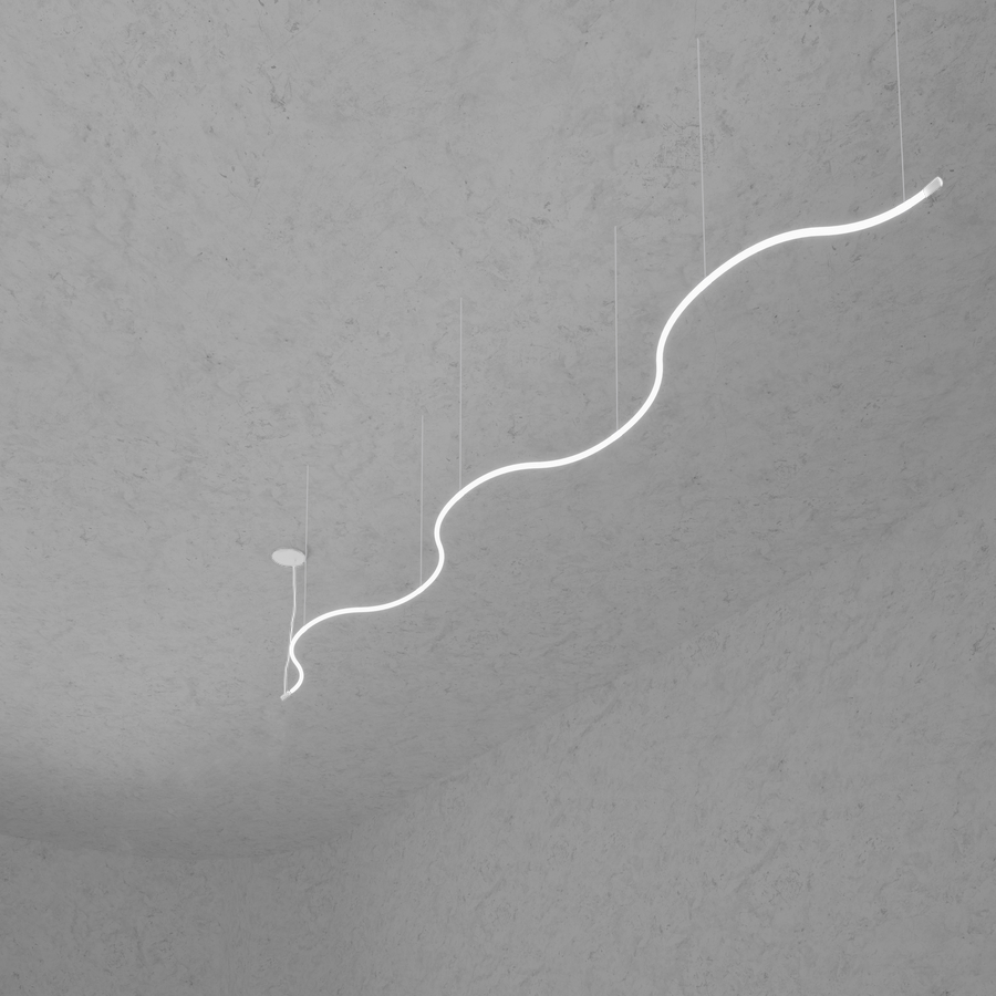 Levně ZAHO Závěsné LED svítidlo MESMO SD1, 75W, d. 5000 mm Barva: Bílá, Teplota světla: 2700K - teplá bílá, Stmívání, řízení: Casambi