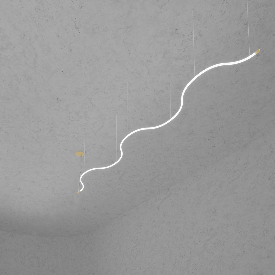 Levně ZAHO Závěsné LED svítidlo MESMO SD1, 75W, d. 5000 mm Barva: Bílá, Teplota světla: 3000K - teplá bílá, Stmívání, řízení: Casambi