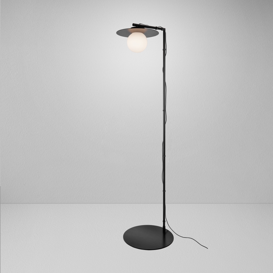 Levně ZAHO Stojací LED lampa SUN FL1, 8W, v. 1605 mm Barva: Bílá, Teplota světla: 2700K - teplá bílá