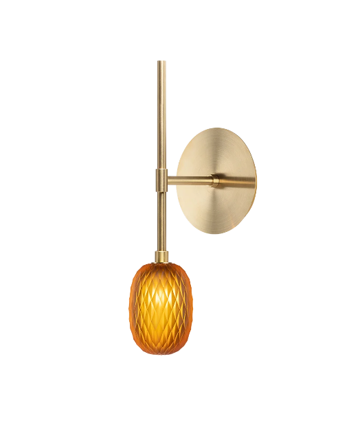 Bomma Luxusní nástěnné svítidlo Metamorphosis Small Stmívání, řízení: Nestmívatelná, Barva skla: Amber