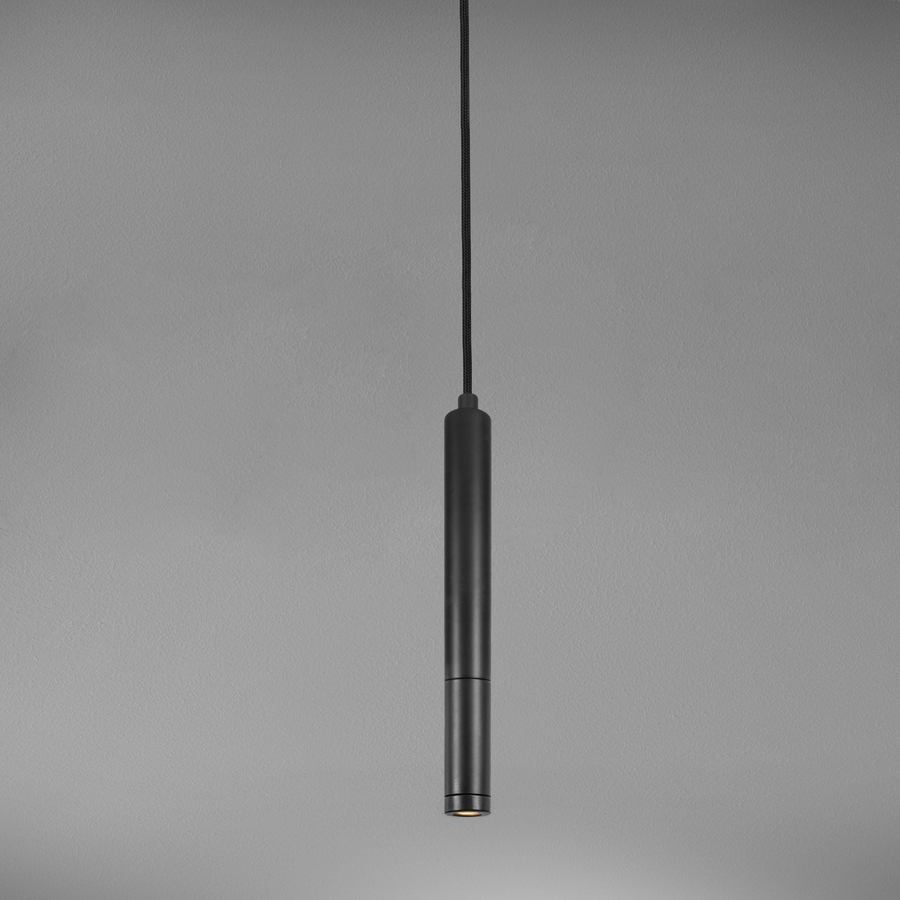 Levně ZAHO Závěsné LED svítidlo FIT, 6W, v. 300 mm, 20° Barva: Černá, Teplota světla: 3000K - teplá bílá