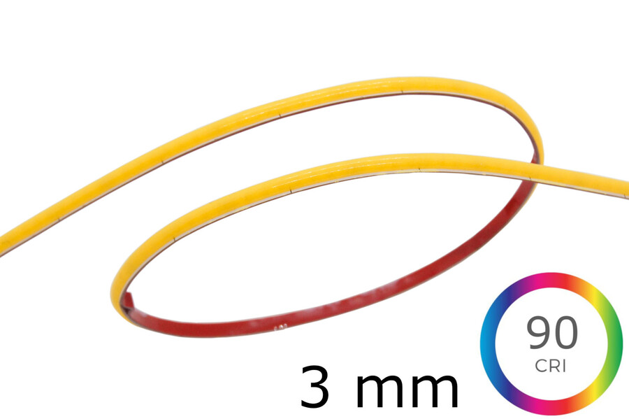Levně Ultra tenký 3mm LED pásek COB 4,8W/m, 24V, IP20, 400LED/m, CRI>90 Barva světla: Neutrální bílá, 4000K