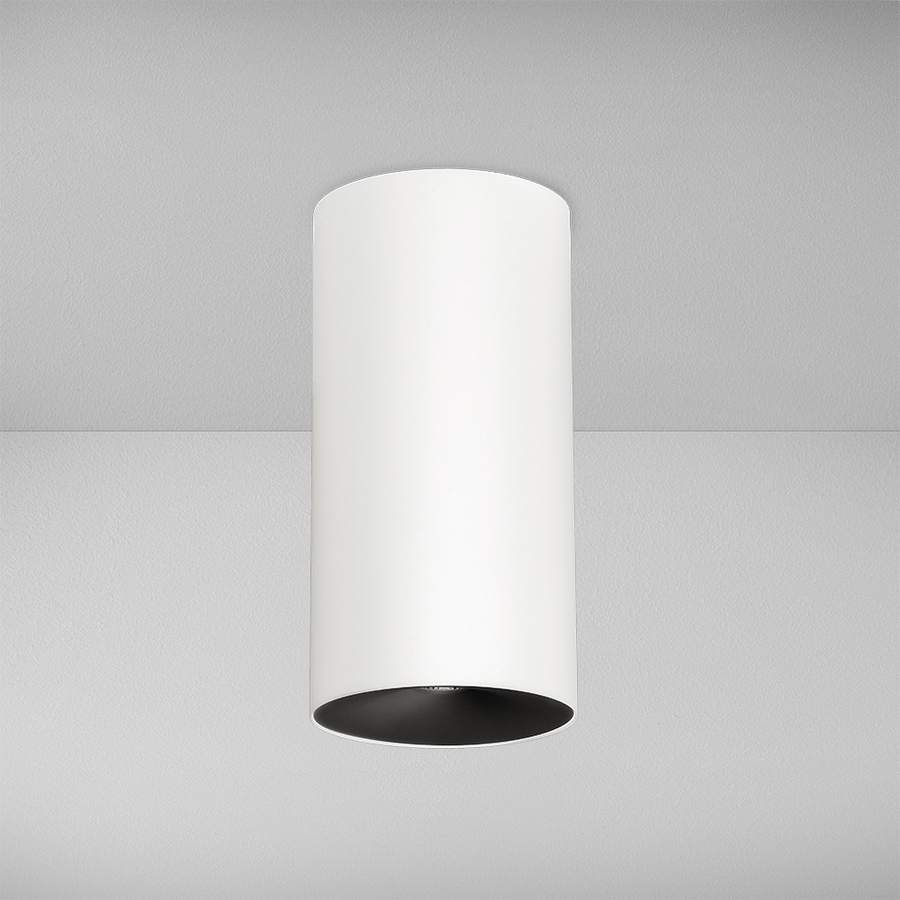 Levně ZAHO Stropní LED svítidlo CAPS MD100, 10W, v. 200 mm, 36° Barva: Bílá, Teplota světla: 2700K - teplá bílá, Stmívání, řízení: DALI
