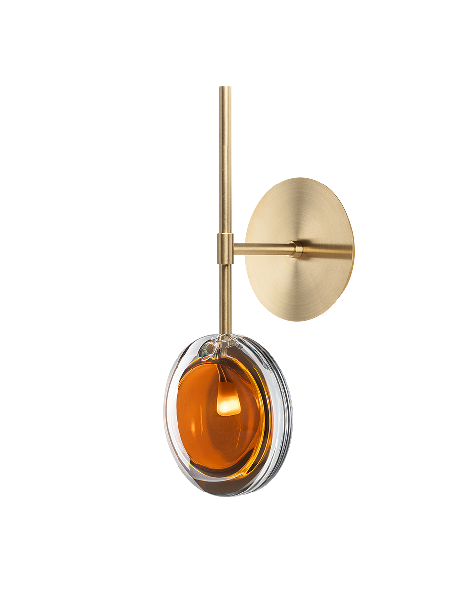 Luxusní zápustné, nástěnné svítidlo Bomma Lens Stmívání, řízení: TRIAC, Barva skla: Amber