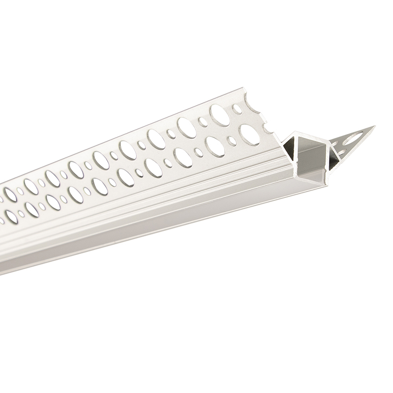 Levně McLED Rohový hliníkový profil AS s difuzorem pro sádrokarton pro LED pásky Velikost: 2 m, Barva profilu: Stříbrný, Typ difuzoru: Mléčný