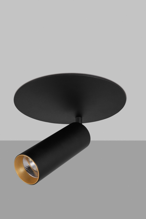 Levně ZAHO Zapuštěné LED svítidlo MILS, 6W, v. 150 mm, 36° Barva: Černá-šedá, Teplota světla: 2700K - teplá bílá, Stmívání, řízení: Casambi
