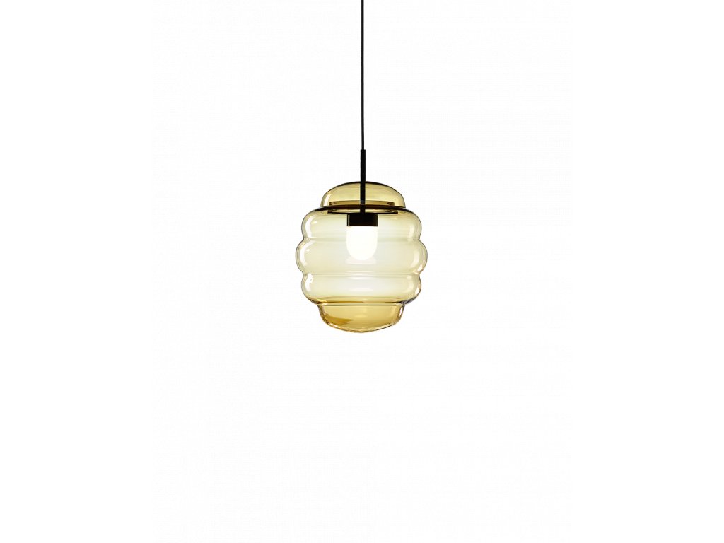 Bomma Luxusní závěsné svítidlo Blimp medium, ø 45 cm bez baldachýnu Barva: Amber