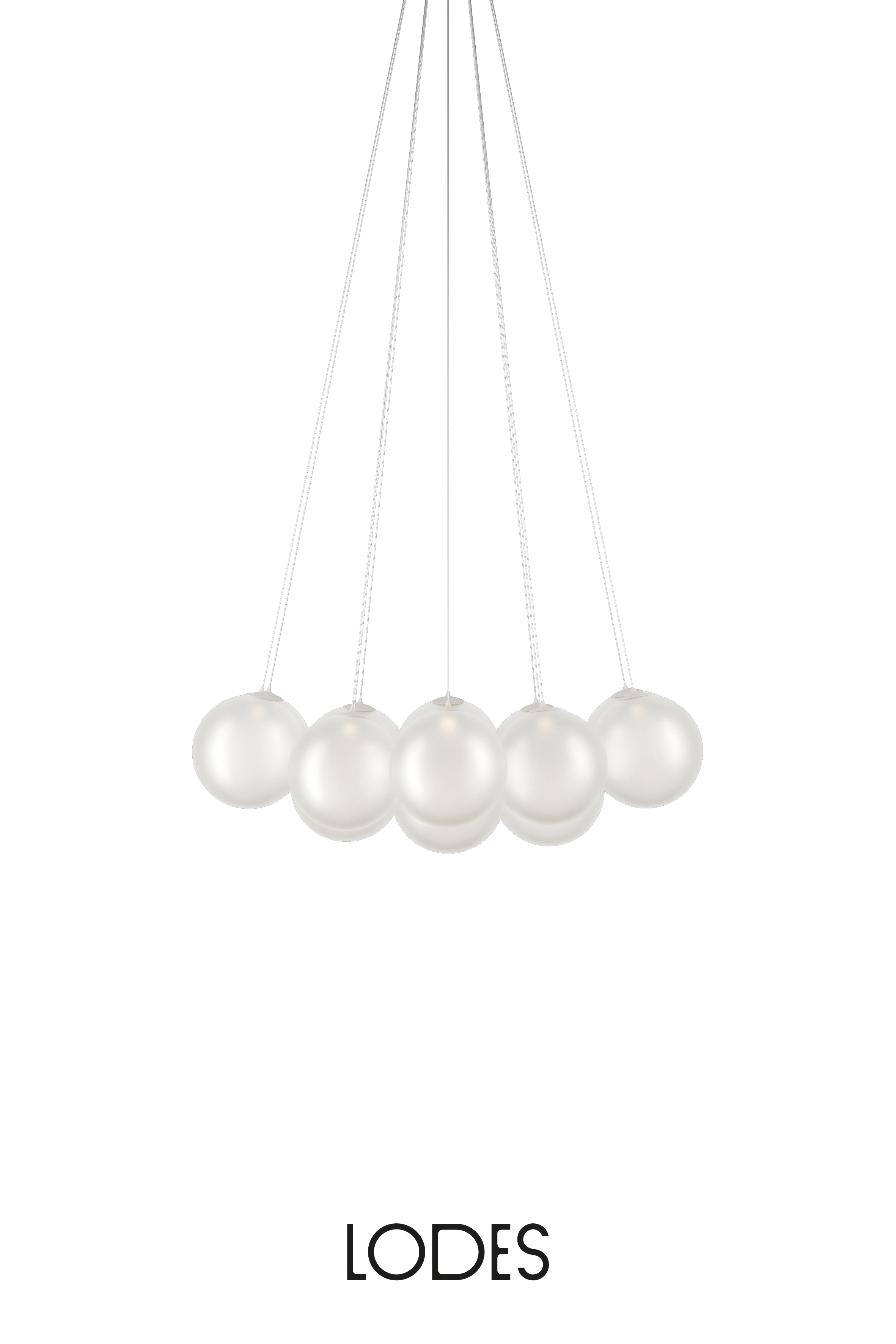 Levně Lodes Designové závěsné LED svítidlo RANDOM CLOUD, 14x ø23cm, š. 103 cm, CRI90 Barva: Sněhově bílá, Teplota světla: 2700K - teplá bílá
