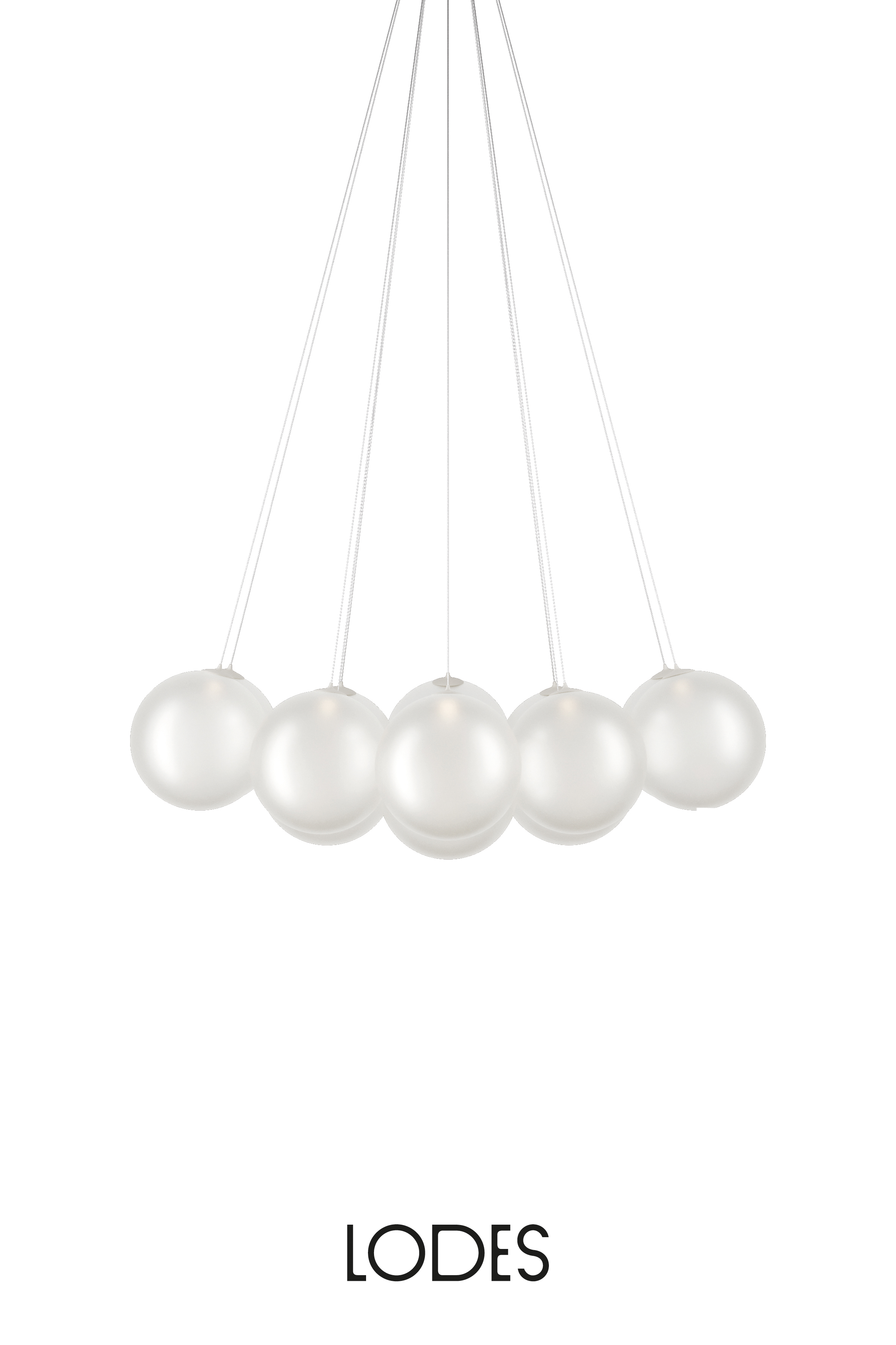 Levně Lodes Designové závěsné LED svítidlo RANDOM CLOUD, 14x ø28cm, š. 125 cm, CRI90 Barva: Sněhově bílá, Teplota světla: 2700K - teplá bílá