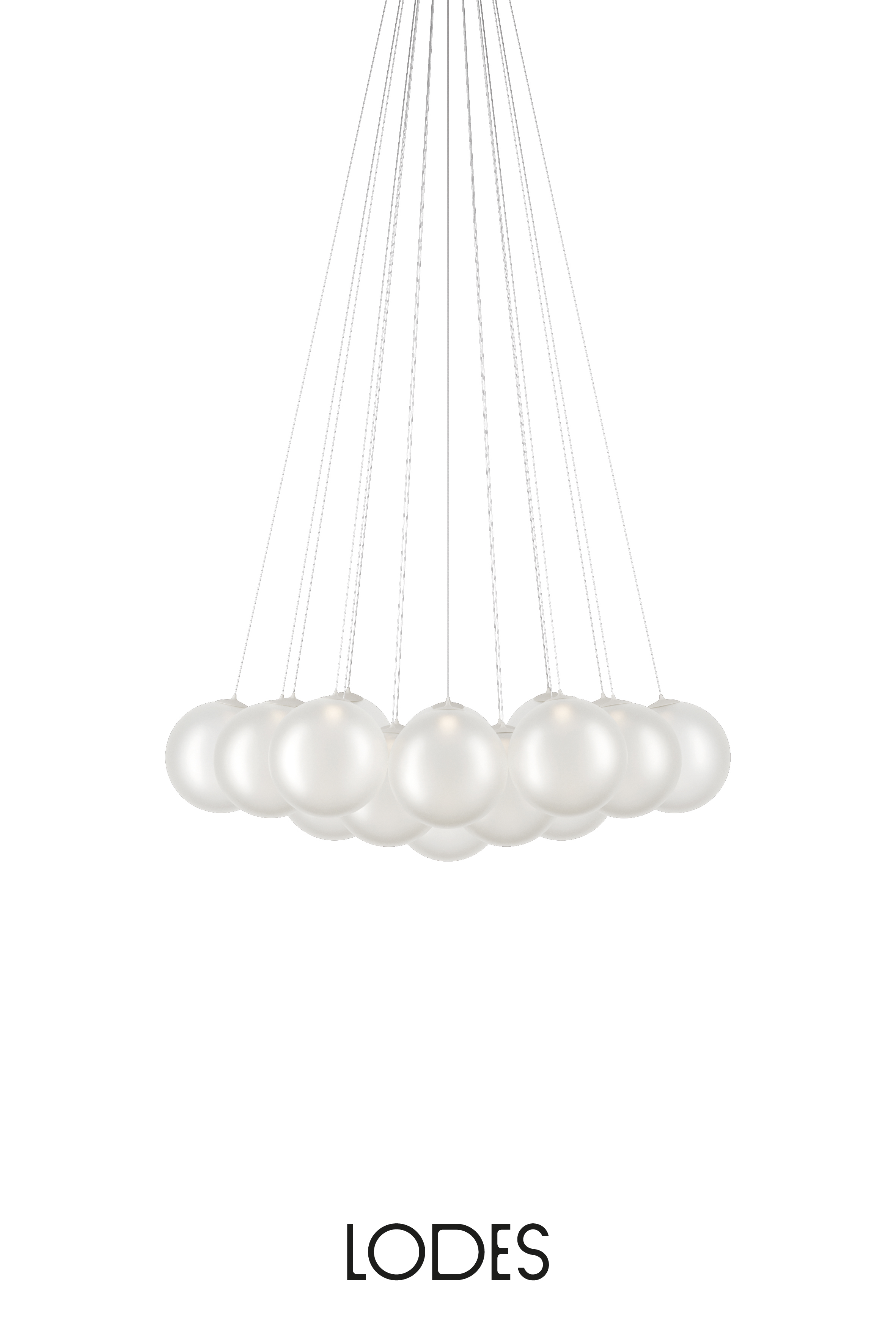 Levně Lodes Designové závěsné LED svítidlo RANDOM CLOUD, 19x ø23cm, š. 115 cm, CRI90 Barva: Sněhově bílá, Teplota světla: 2700K - teplá bílá