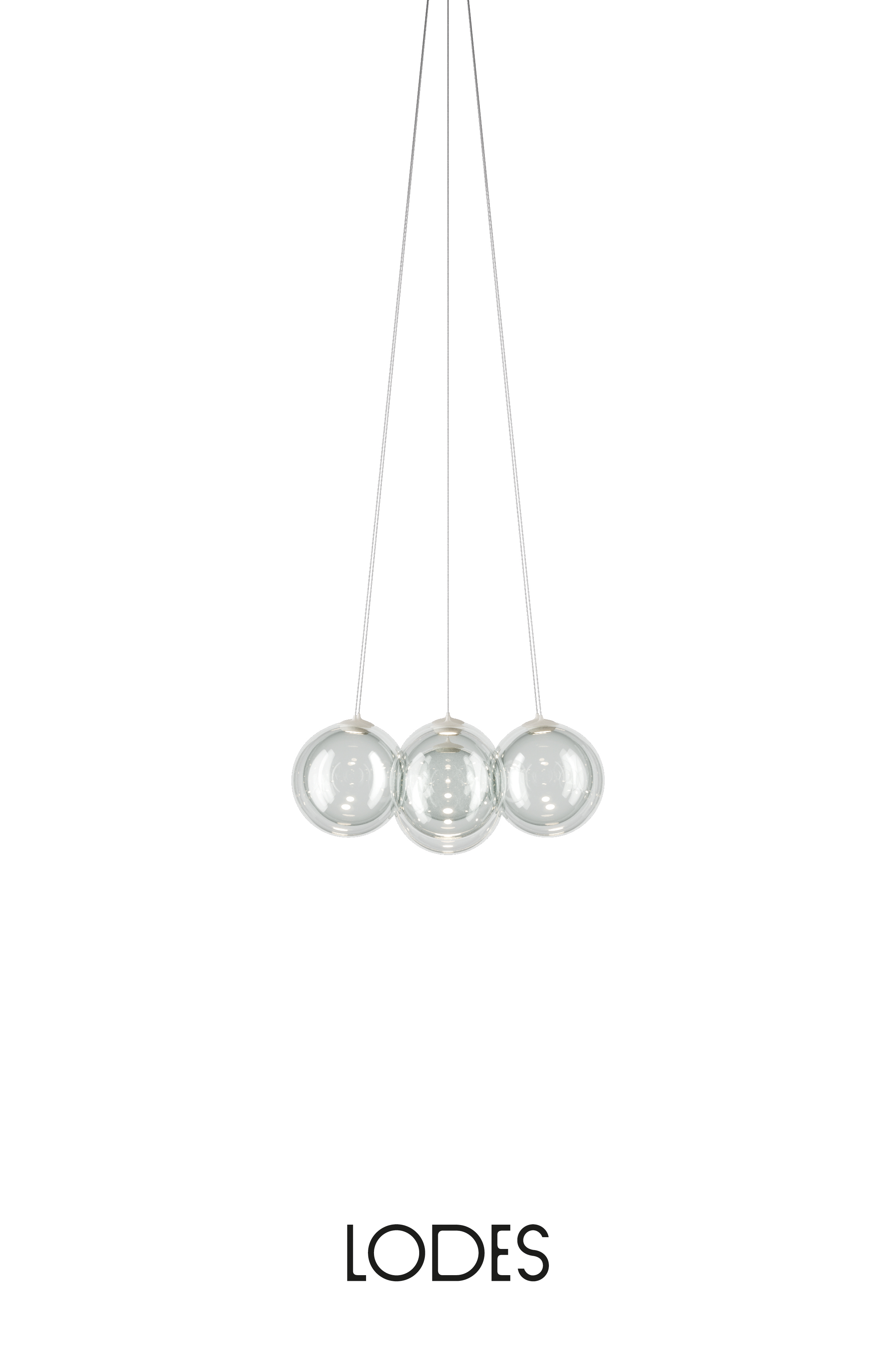 Levně Lodes Designové závěsné LED svítidlo RANDOM CLOUD, 7x ø23cm, š. 62 cm, CRI90 Barva: Transparentní, Teplota světla: 2700K - teplá bílá