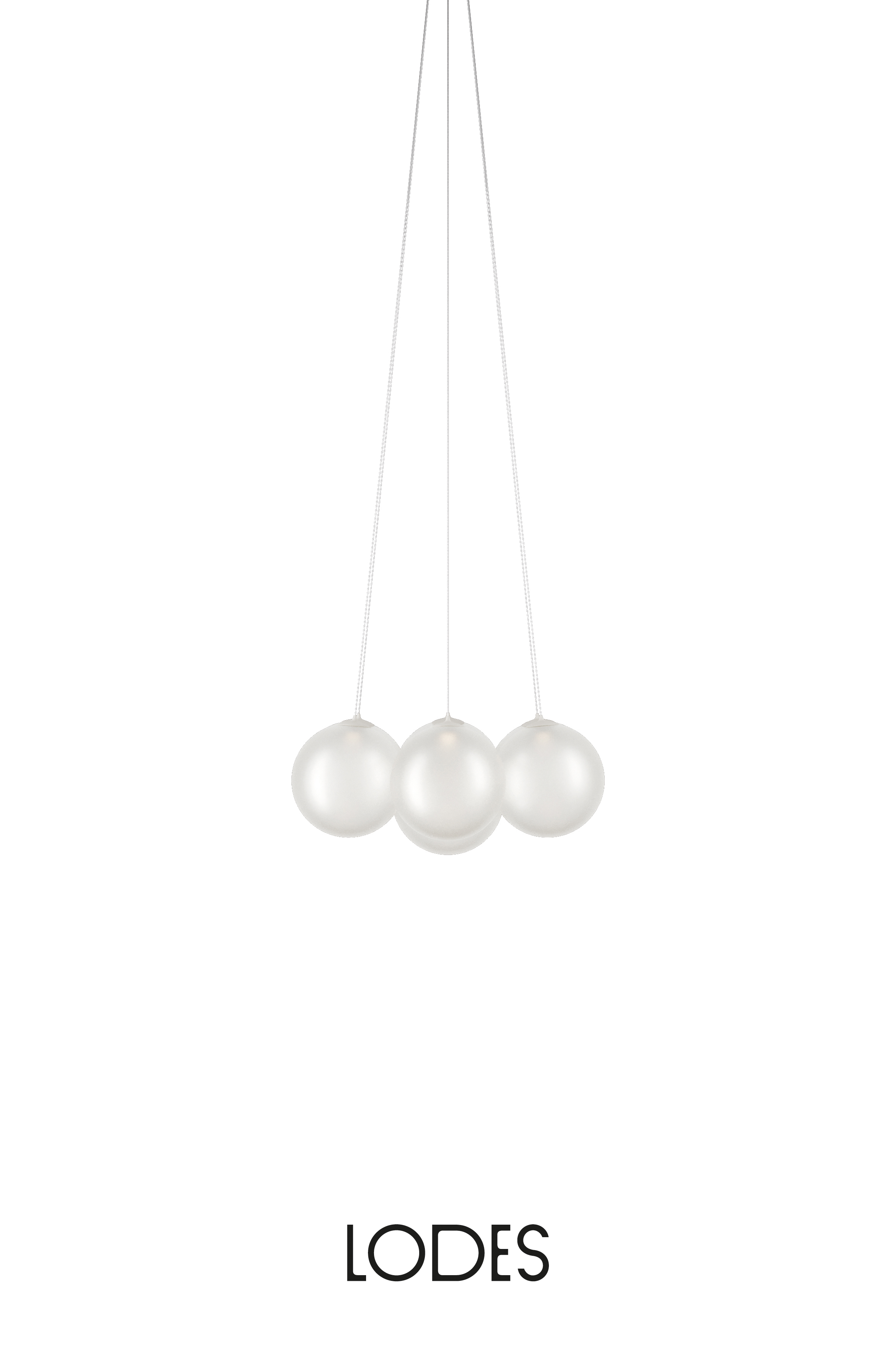 Levně Lodes Designové závěsné LED svítidlo RANDOM CLOUD, 7x ø23cm, š. 62 cm, CRI90 Barva: Sněhově bílá, Teplota světla: 2700K - teplá bílá