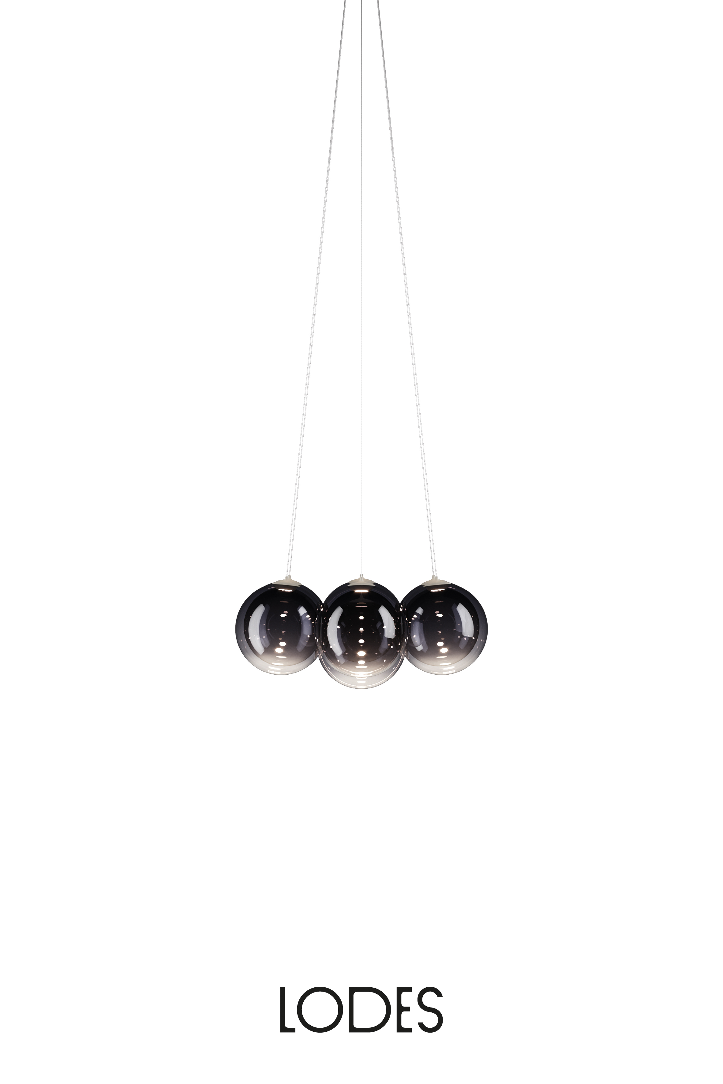 Levně Lodes Designové závěsné LED svítidlo RANDOM CLOUD, 7x ø23cm, š. 62 cm, CRI90 Barva: Kouřová, Teplota světla: 2700K - teplá bílá